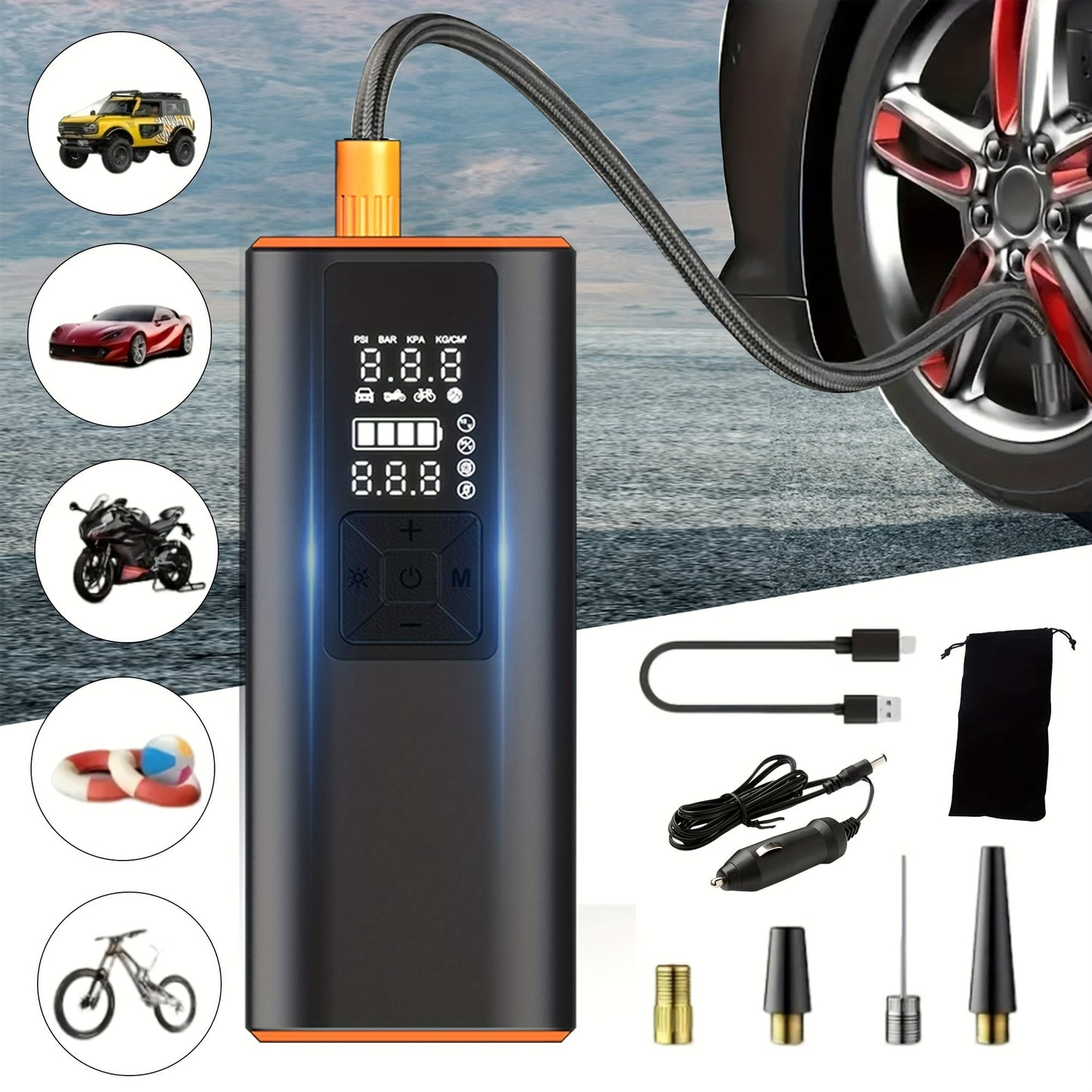 Amornee Wireless Car Air Inflator Pump