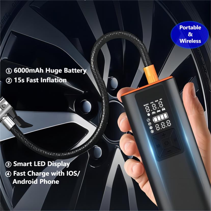 Amornee Wireless Car Air Inflator Pump